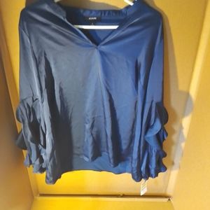 Alfant Medium new women's dress shirt with ruffle sleeves color